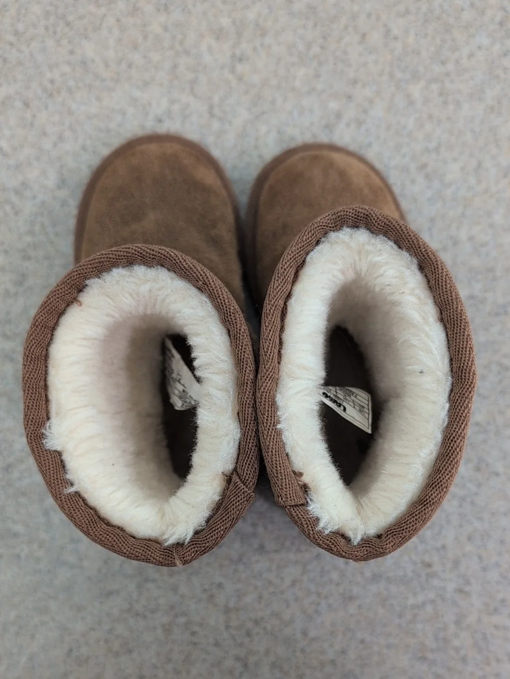 LAMO Suede Faux Fur Basic Boots, Brown Toddler Girls Size 9C